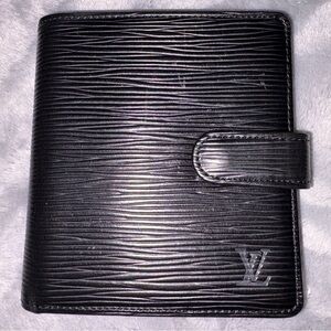 Louis Vuitton Black Epi Leather Compact Wallet